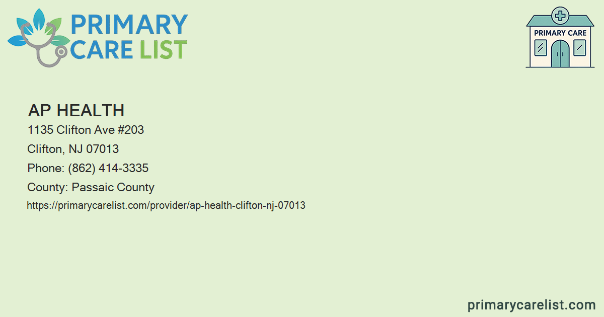 AP Health - Primary Care in Clifton, NJ 07013