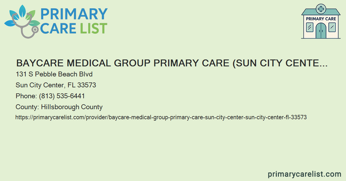 BayCare Medical Group Primary Care (Sun City Center) - Pr