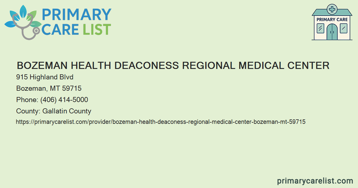 Bozeman Rheumatology Bozeman Health Deaconess Regional Medical Center - Primar