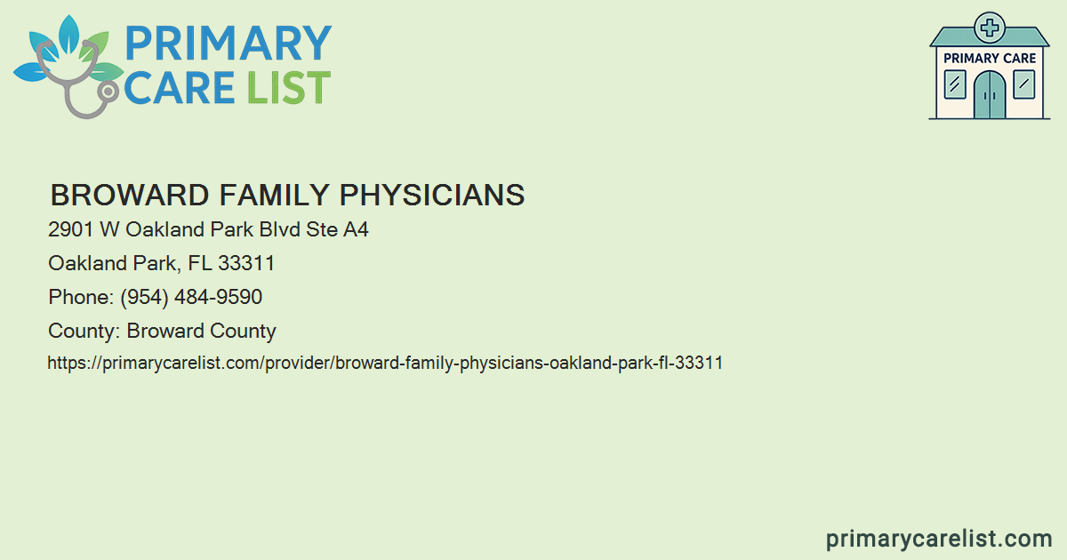 Broward Family Physicians - Primary Care in Oakland Park,