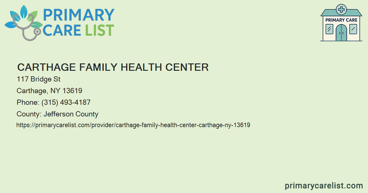 Carthage Family Health Center - Primary Care in Carthage, N