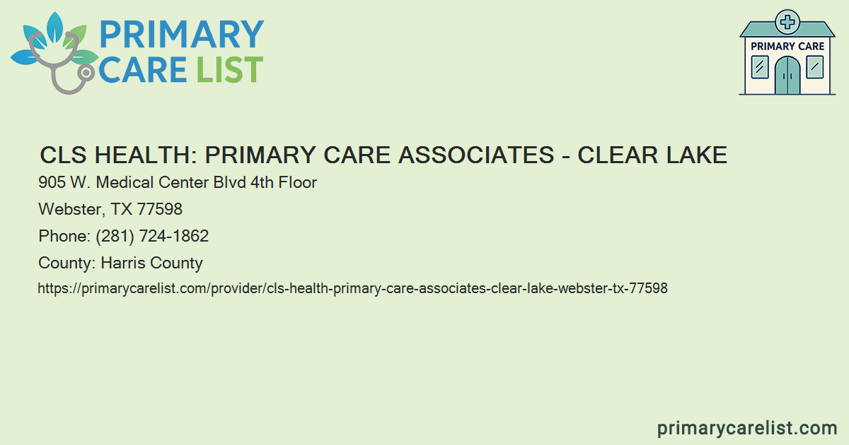 CLS Health: Primary Care Associates - Clear Lake - Primary