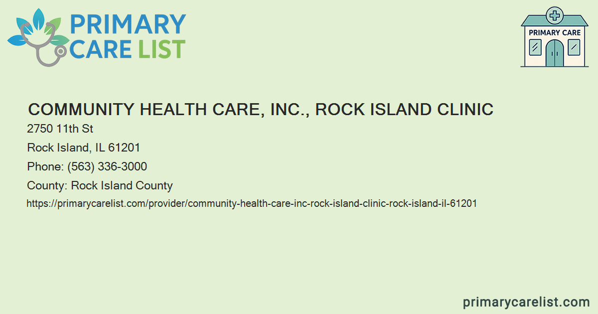 Community Health Care, Inc., Rock Island Clinic - Primary
