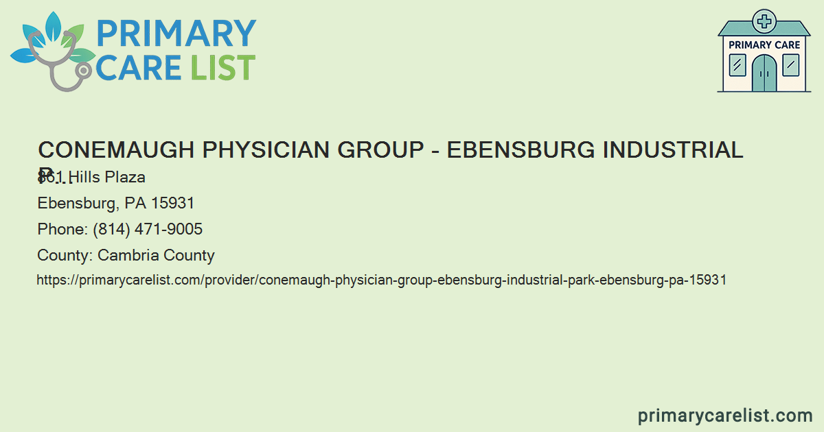 Conemaugh Physician Group - Ebensburg Industrial Park - Pri