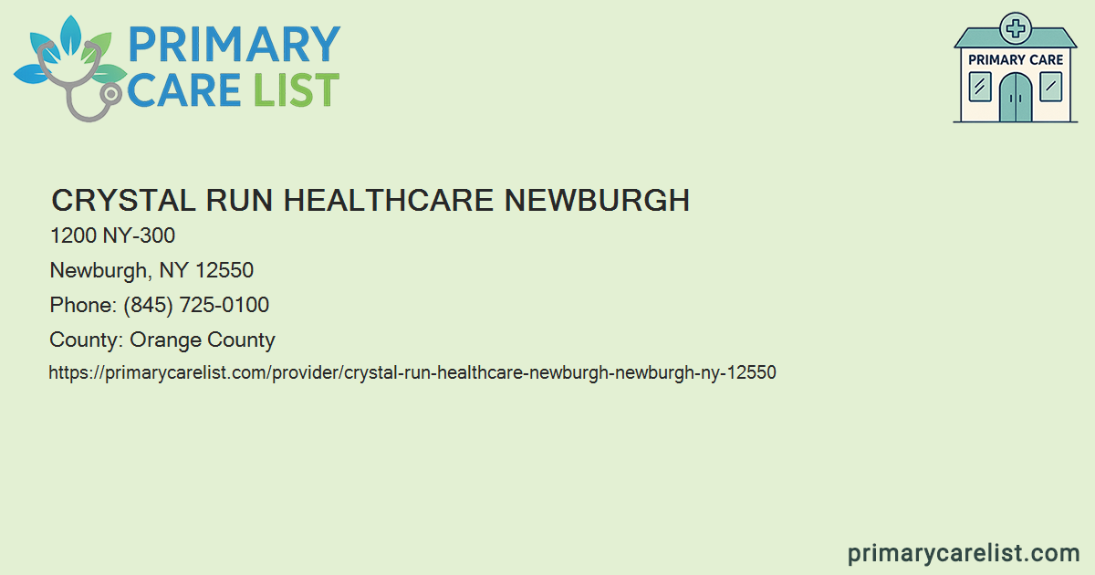 Crystal Run Healthcare Newburgh - Primary Care in Newburg