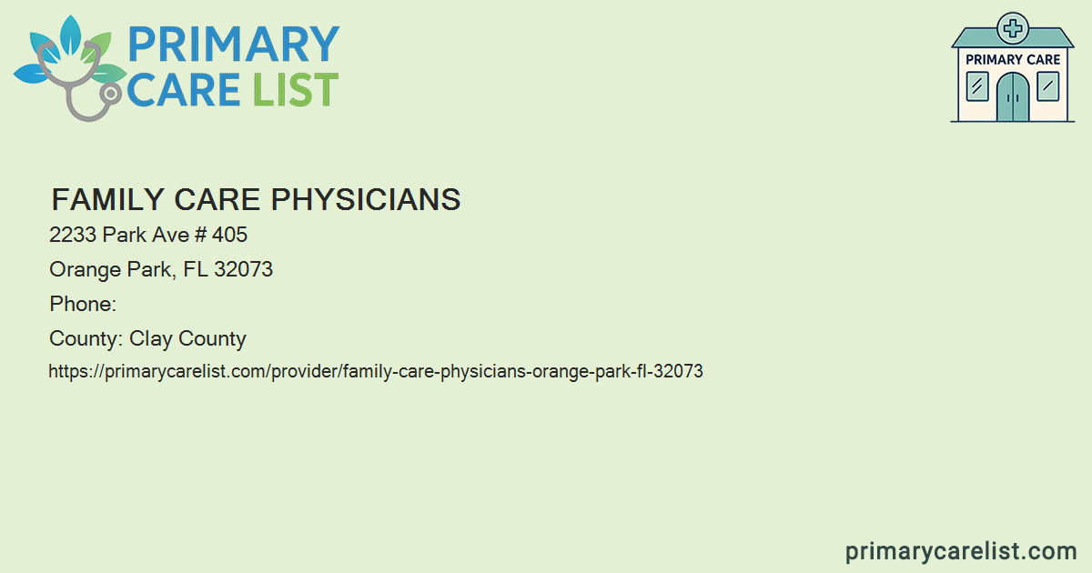 Family Care Physicians - Primary Care in Orange Park, FL