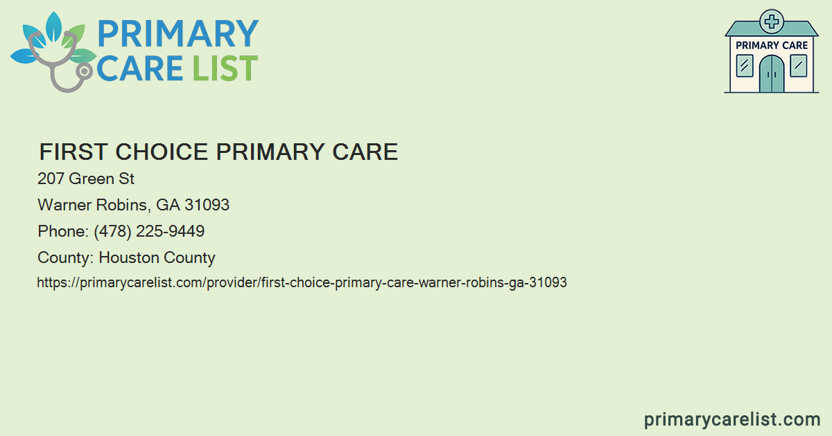 First Choice Primary Care - Primary Care in Warner Robins