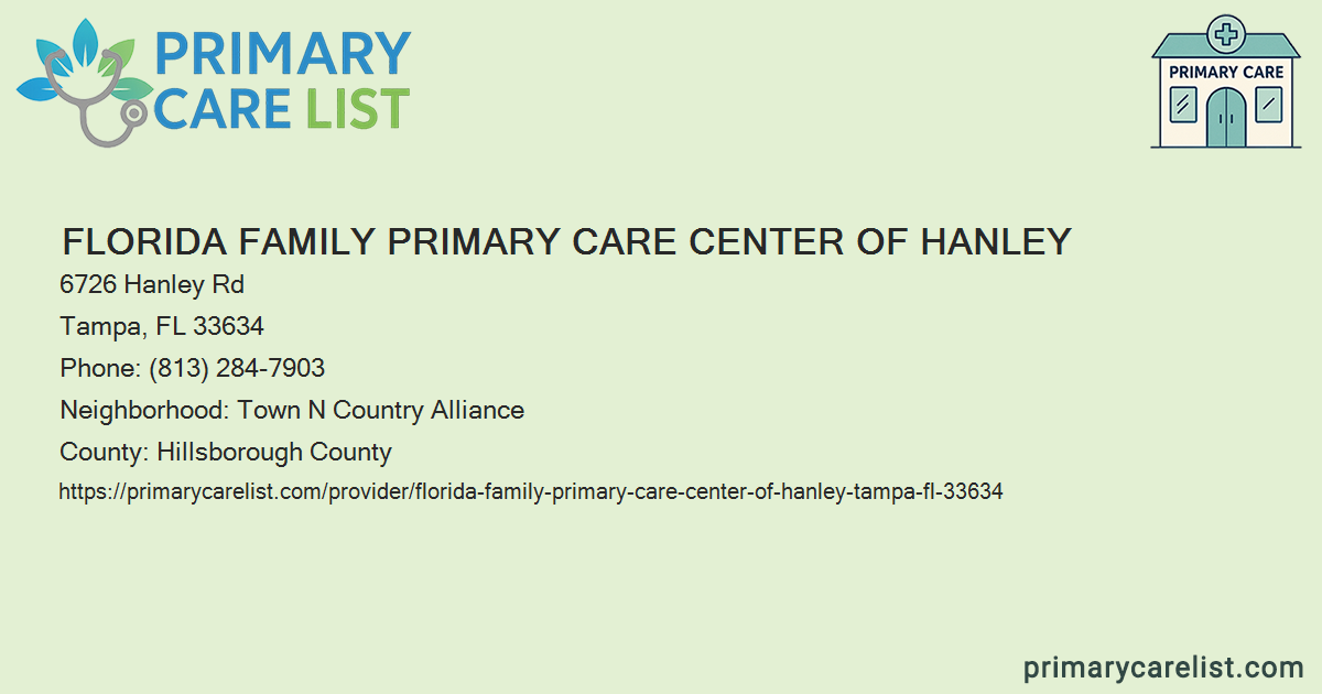 Florida Family Primary Care Center Of Hanley - Primary Ca