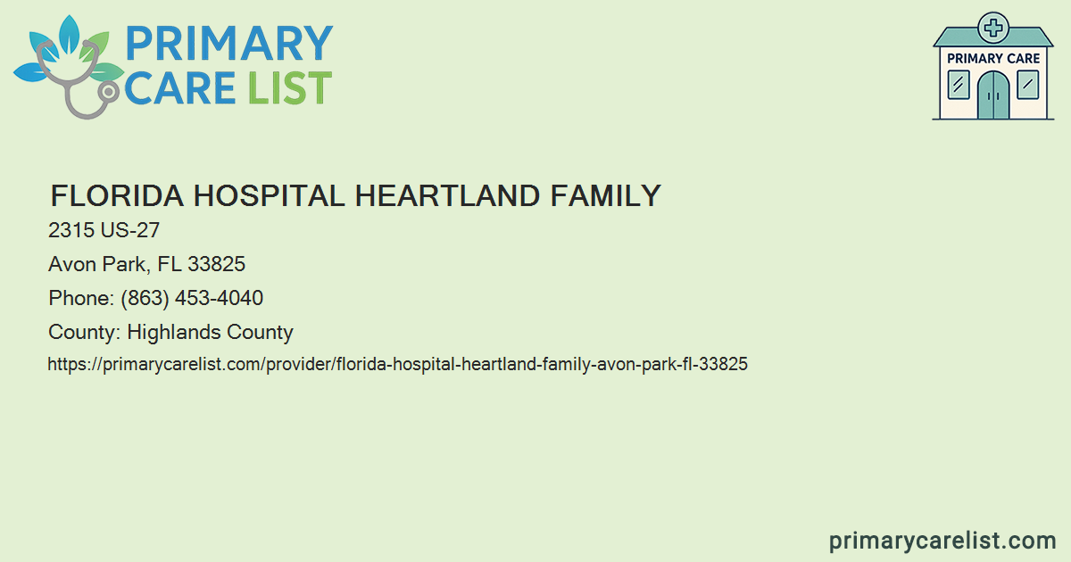 Florida Hospital Heartland Family - Primary Care in Avon