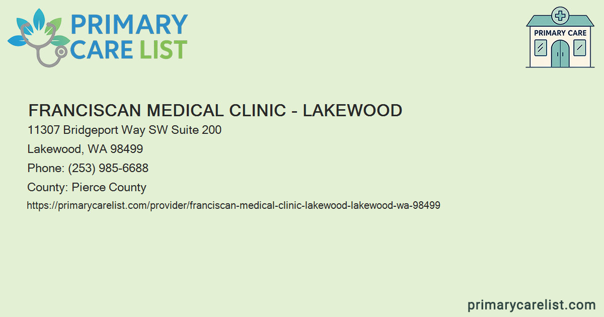 Franciscan Medical Clinic - Lakewood - Primary Care in Lake