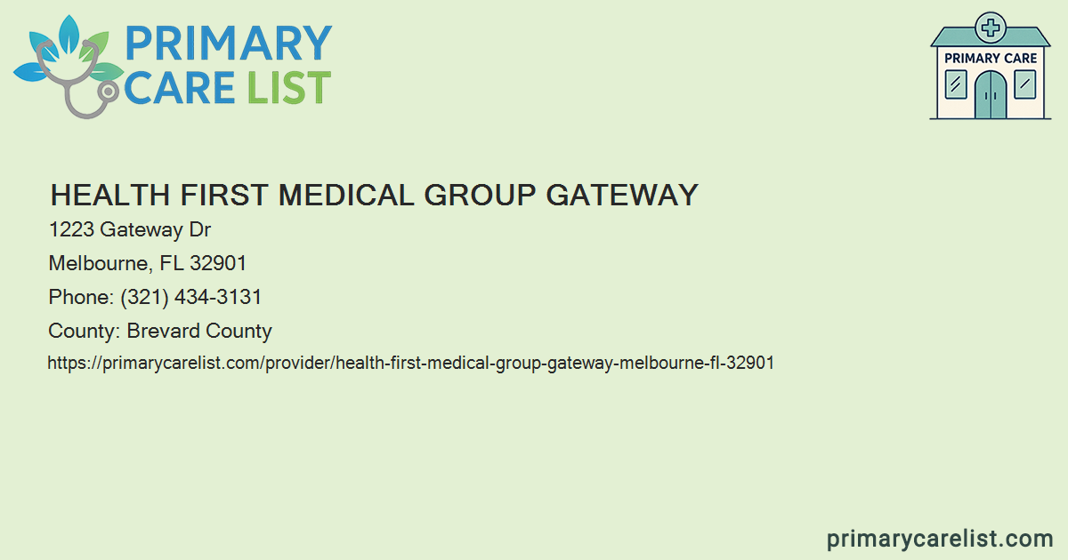 Health First Medical Group Gateway - Primary Care in Melb