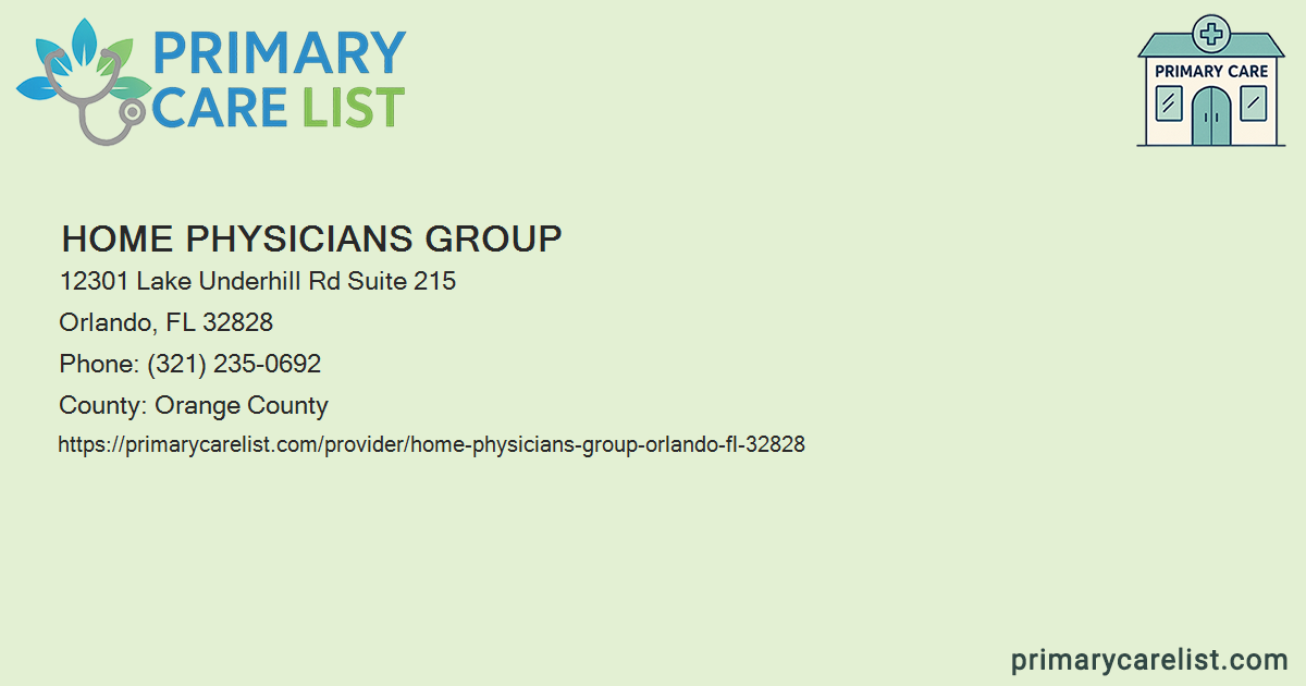 Home Physicians Group - Primary Care in Orlando, FL 32828