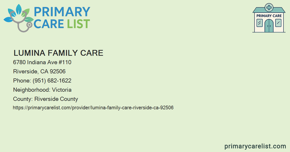 Lumina Family Care - Primary Care in Riverside, CA 92506
