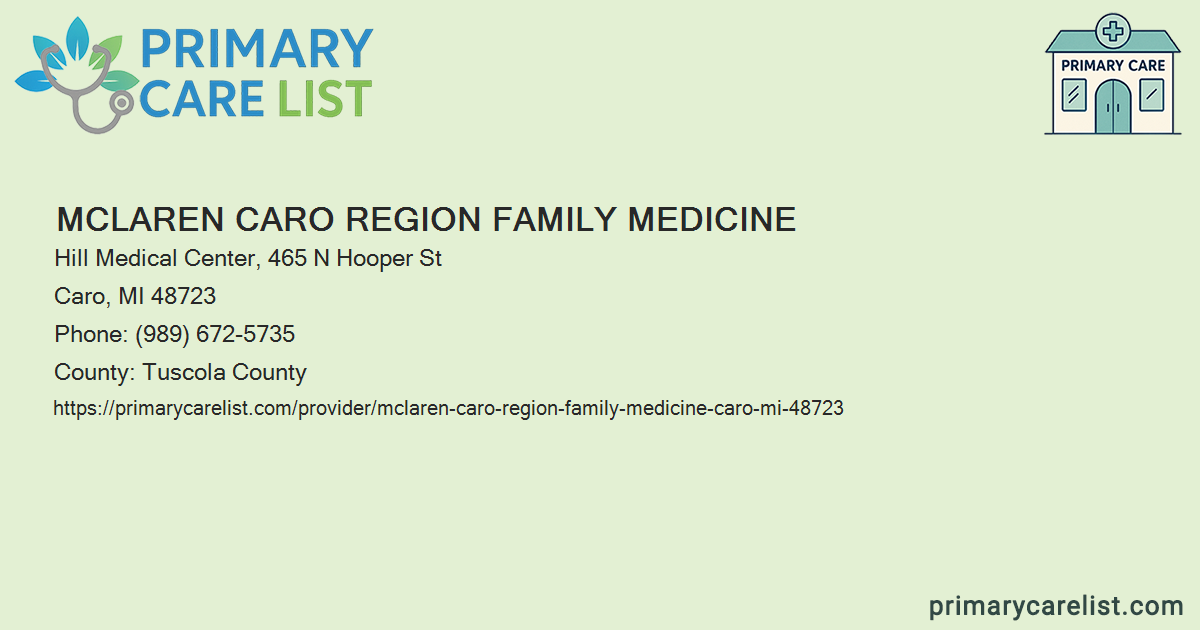 McLaren Caro Region Family Medicine - Primary Care in Car