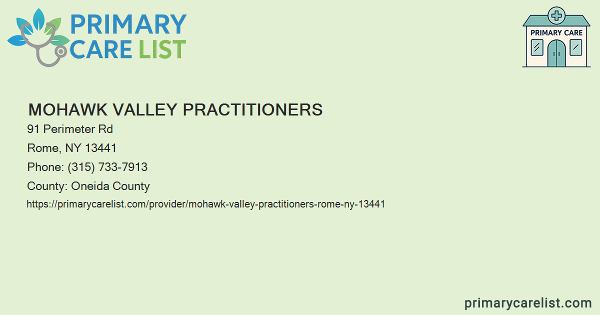 Mohawk Valley Practitioners - Primary Care in Rome, NY 1344