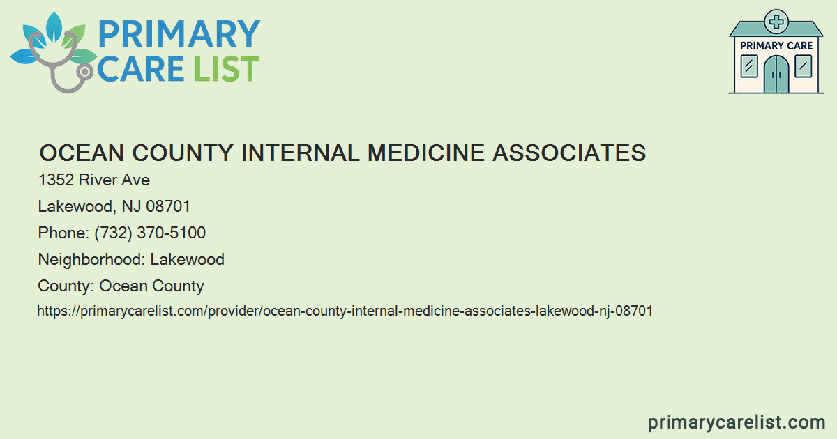 Ocean County Internal Medicine Associates - Primary Care