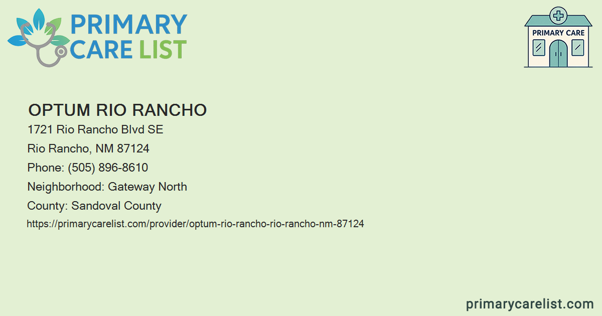 Optum Rio Rancho - Primary Care in Rio Rancho, NM 87124