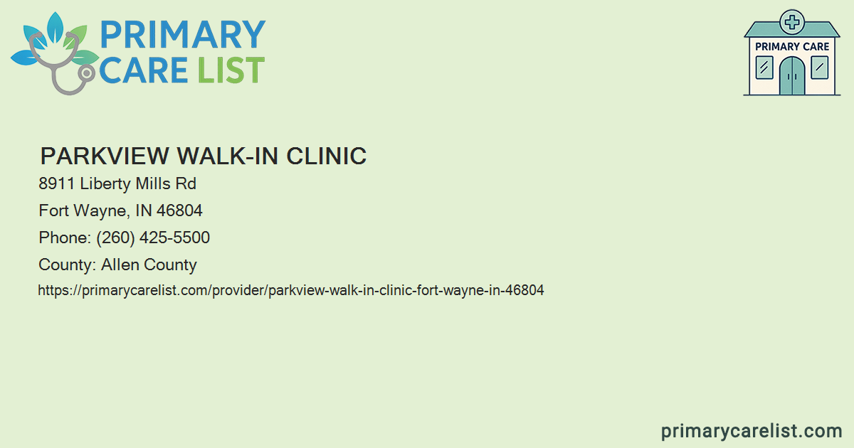 Parkview Walk-in Clinic - Primary Care in Fort Wayne, IN 46