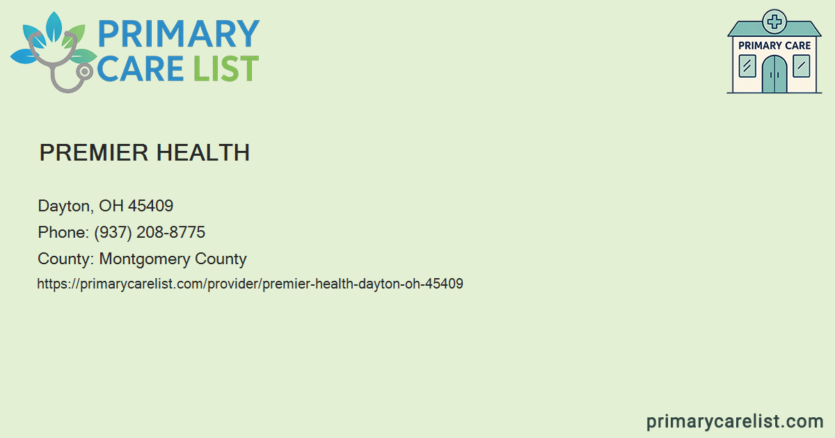 Premier Health - Primary Care in Dayton, OH 45409