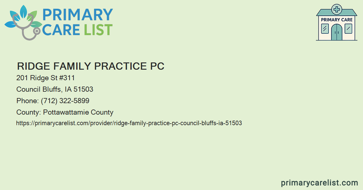 Ridge Family Practice PC - Primary Care in Council Bluffs