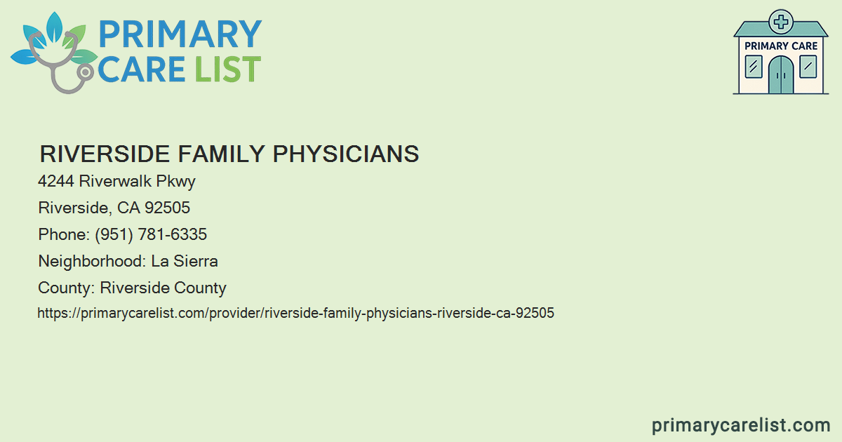 Riverside Family Physicians - Primary Care in Riverside,