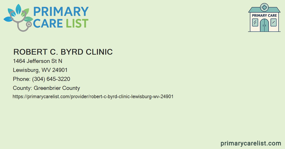 Robert C Byrd Clinic In Lewisburg Wv