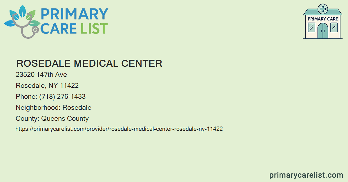 Rosedale Medical Center - Primary Care in Rosedale, NY 11