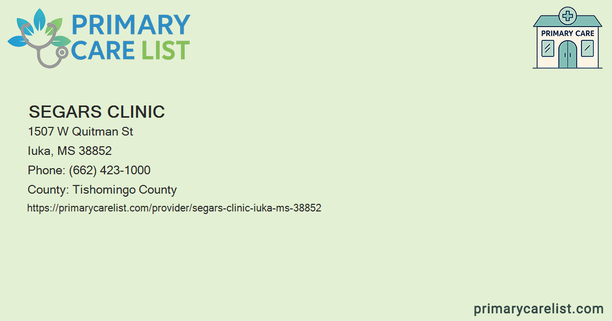Segars Clinic - Primary Care in Iuka, MS 38852