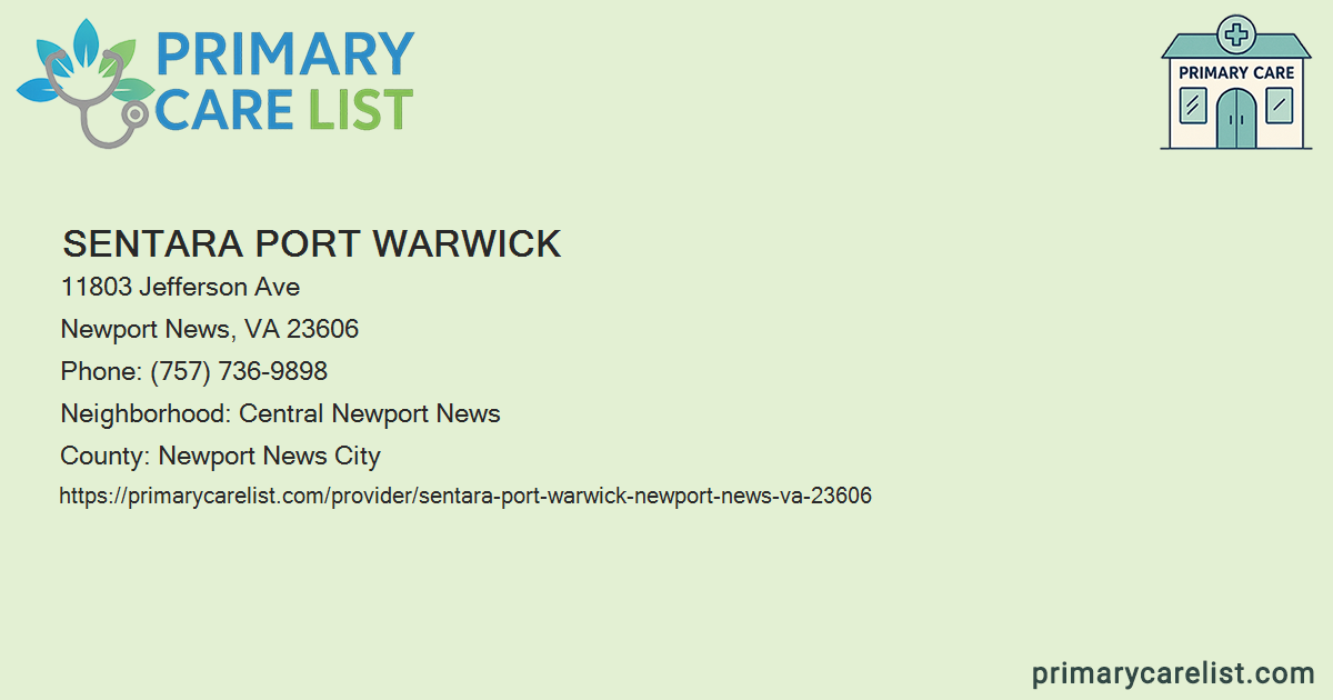 Sentara Port Warwick - Primary Care in Newport News, VA 236