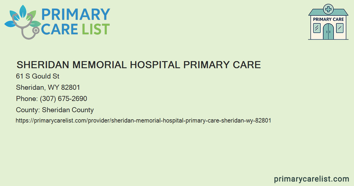 Sheridan Memorial Hospital Primary Care - Primary Care in