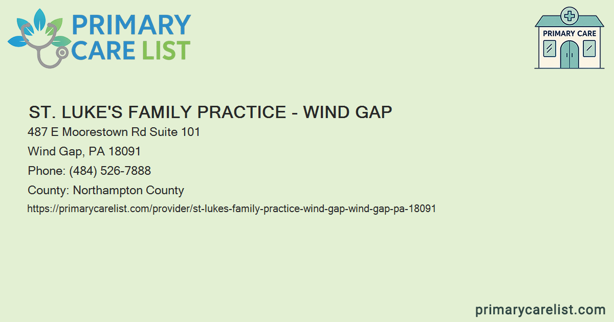 St. Luke's Family Practice - Wind Gap - Primary Care in Win