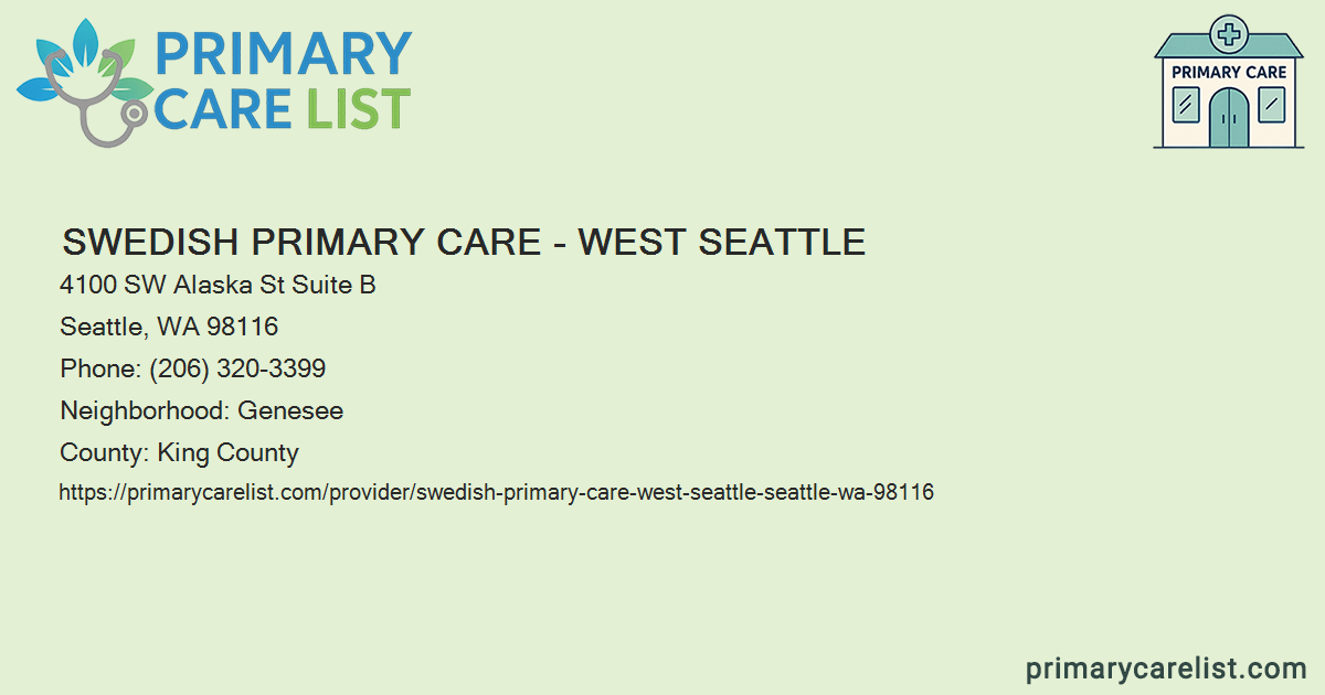 Swedish Primary Care - West Seattle - Primary Care in Sea
