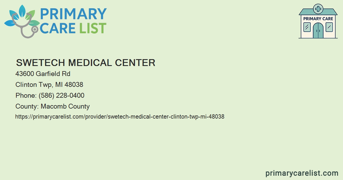 Smwetech Swetech Medical Center - Primary Care in Clinton Twp, MI