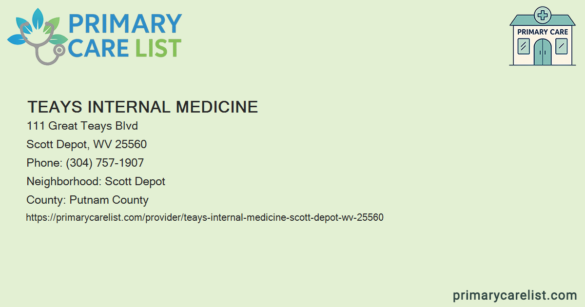 Teays Internal Medicine - Primary Care in Scott Depot, WV