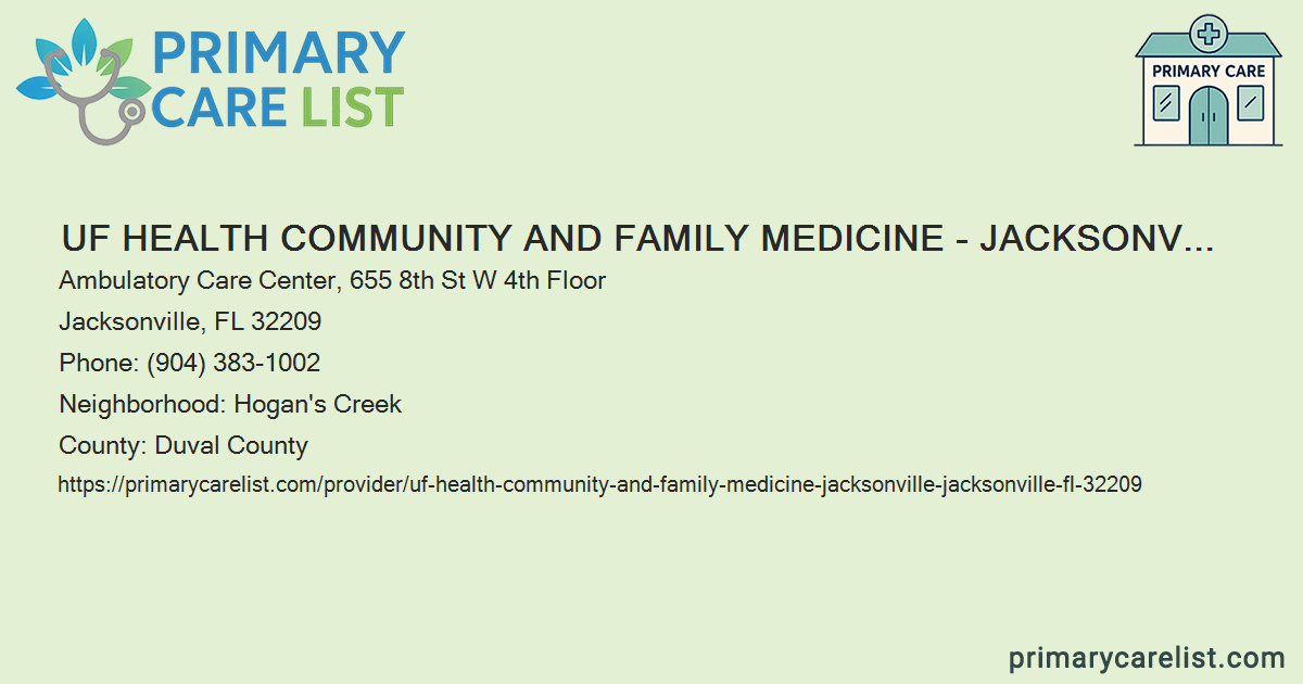 UF Health Community and Family Medicine - Jacksonville