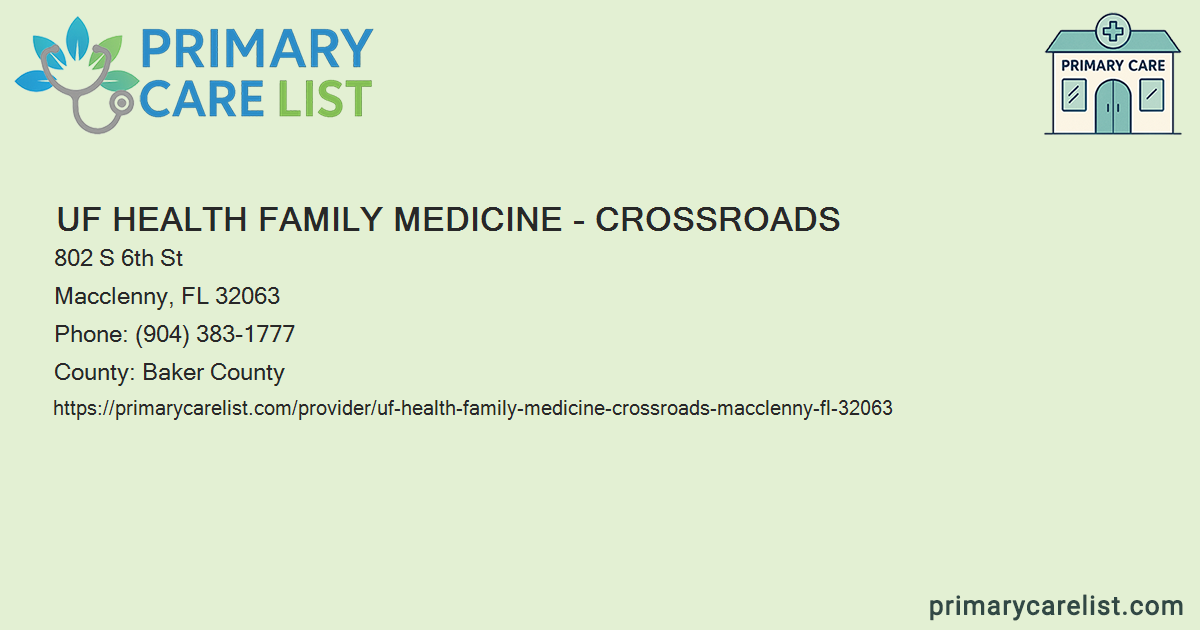 UF Health Family Medicine - Crossroads - Primary Care in