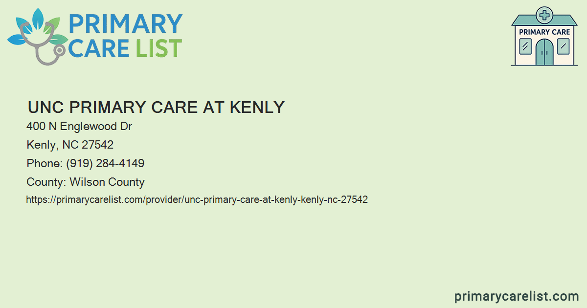 UNC Primary Care at Kenly - Primary Care in Kenly, NC 275