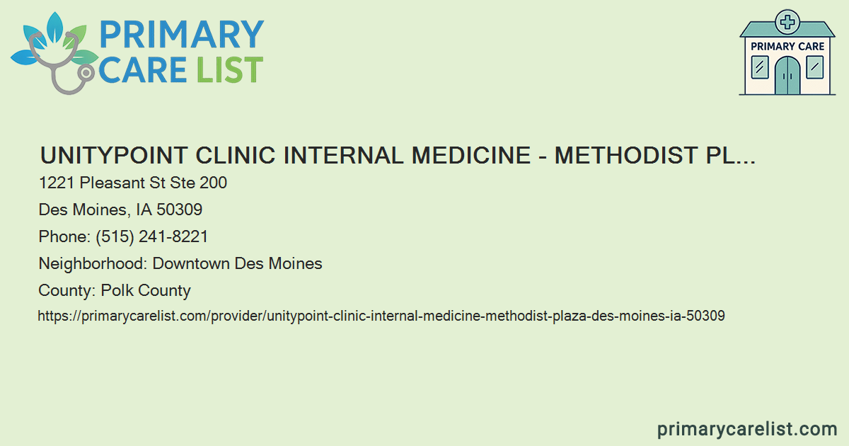 Unitypoint Health Methodist Proctor UnityPoint Clinic Internal Medicine - Methodist Plaza - Pri