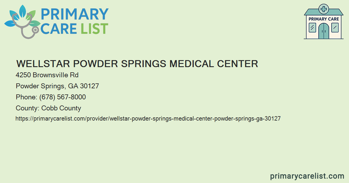 Wellstar Powder Springs Medical Center - Primary Care in